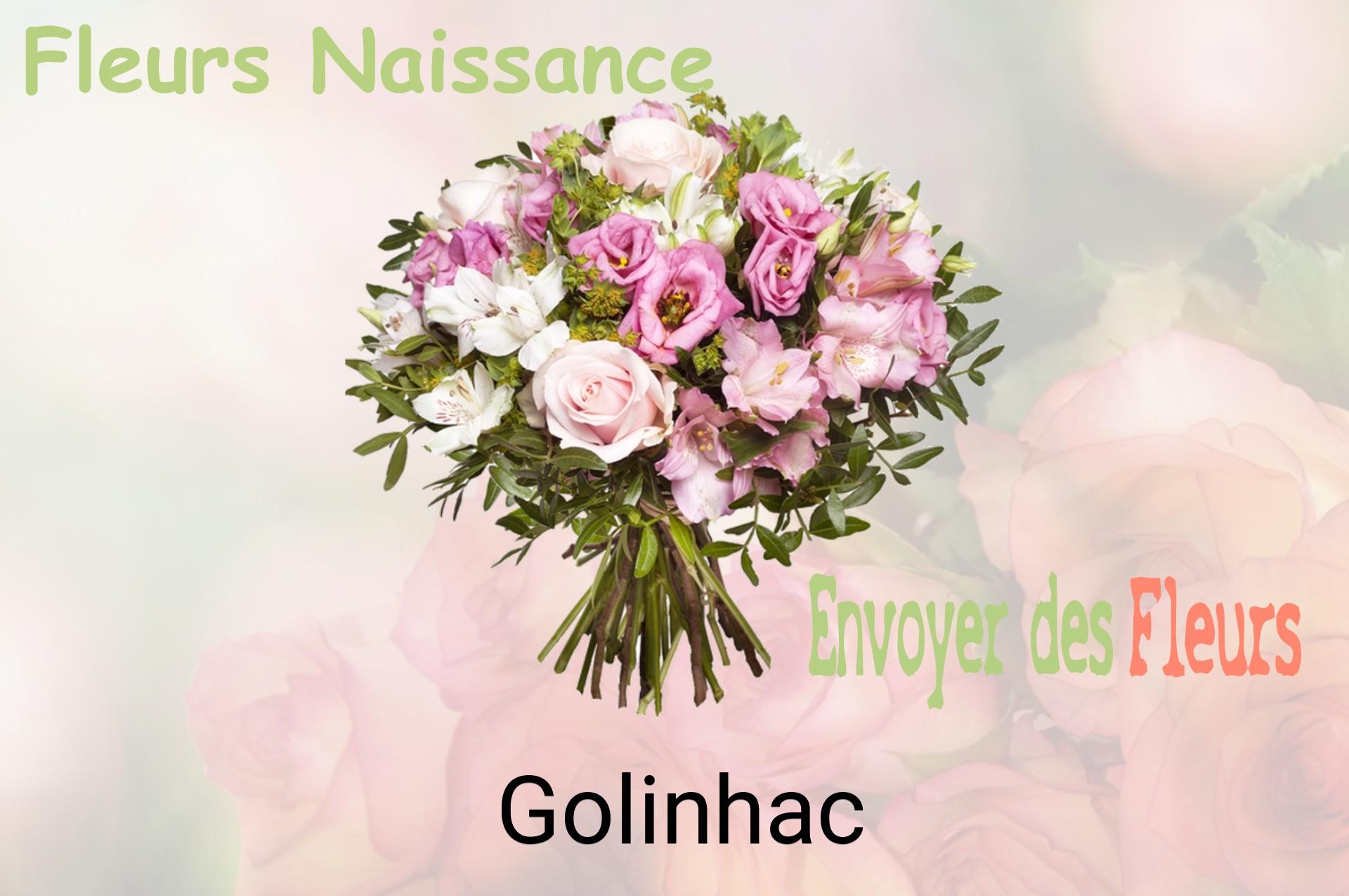 Bouquet de fleurs de naissance livré à Golinhac